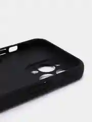 Угольный чехол Apple iPhone 13 Pro противоударный с металлической подставкой