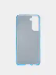Голубой чехол Samsung Galaxy S21, Самсунг Галакси С21 блестящий
