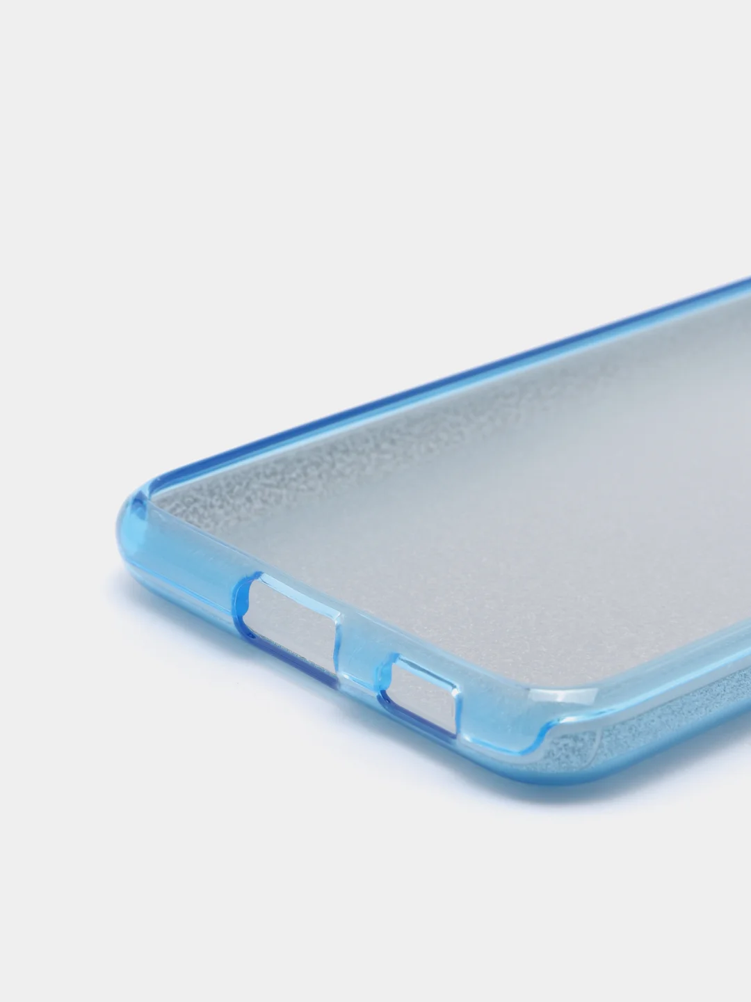 Голубой чехол Samsung Galaxy S21, Самсунг Галакси С21 блестящий