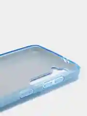 Голубой чехол Samsung Galaxy S21, Самсунг Галакси С21 блестящий