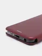 Багровый чехол книжка Xiaomi Redmi 10 с функцией подставки