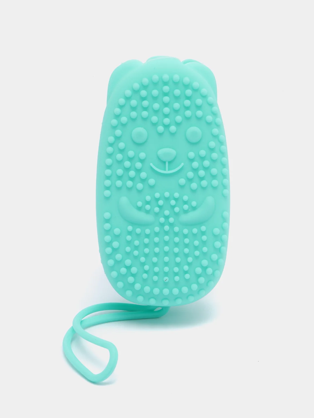 Бирюзовый силиконовая губка/мочалка для душа Bubbles Bath Brush