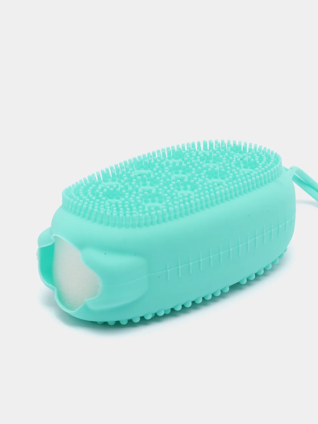 Бирюзовый силиконовая губка/мочалка для душа Bubbles Bath Brush