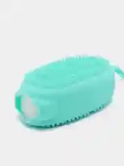 Бирюзовый силиконовая губка/мочалка для душа Bubbles Bath Brush