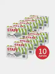 Скобы для степлера №24/6, 10 пачек по 1000 штук, TM STAFF, 880503