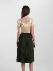 Белый плиссированная юбка