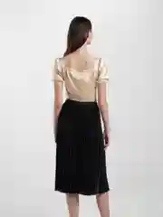 Черный плиссированная юбка