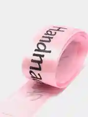 Розовый лента атласная "Handmade", 25 мм, отрез 2 метра