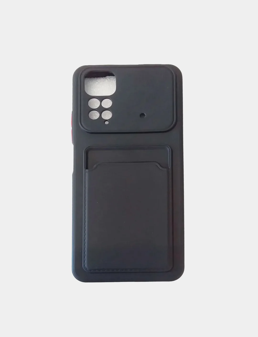 Угольный чехол с защитой камеры и с отделением для карточки Redmi Note 11 2022  6.43, Note 11S 2022