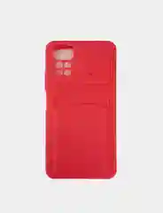 Красный чехол с защитой камеры и с отделением для карточки Redmi Note 11 2022  6.43, Note 11S 2022