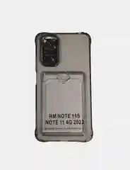Черный чехол с защитой камеры и с отделением для карточки Redmi Note 11 2022  6.43, Note 11S 2022