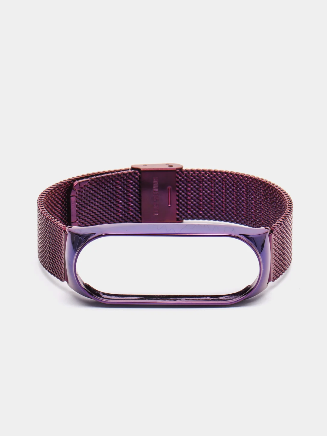 Фиолетовый фирменный металлический ремешок для Xiaomi Mi band 3, 4, 5, 6