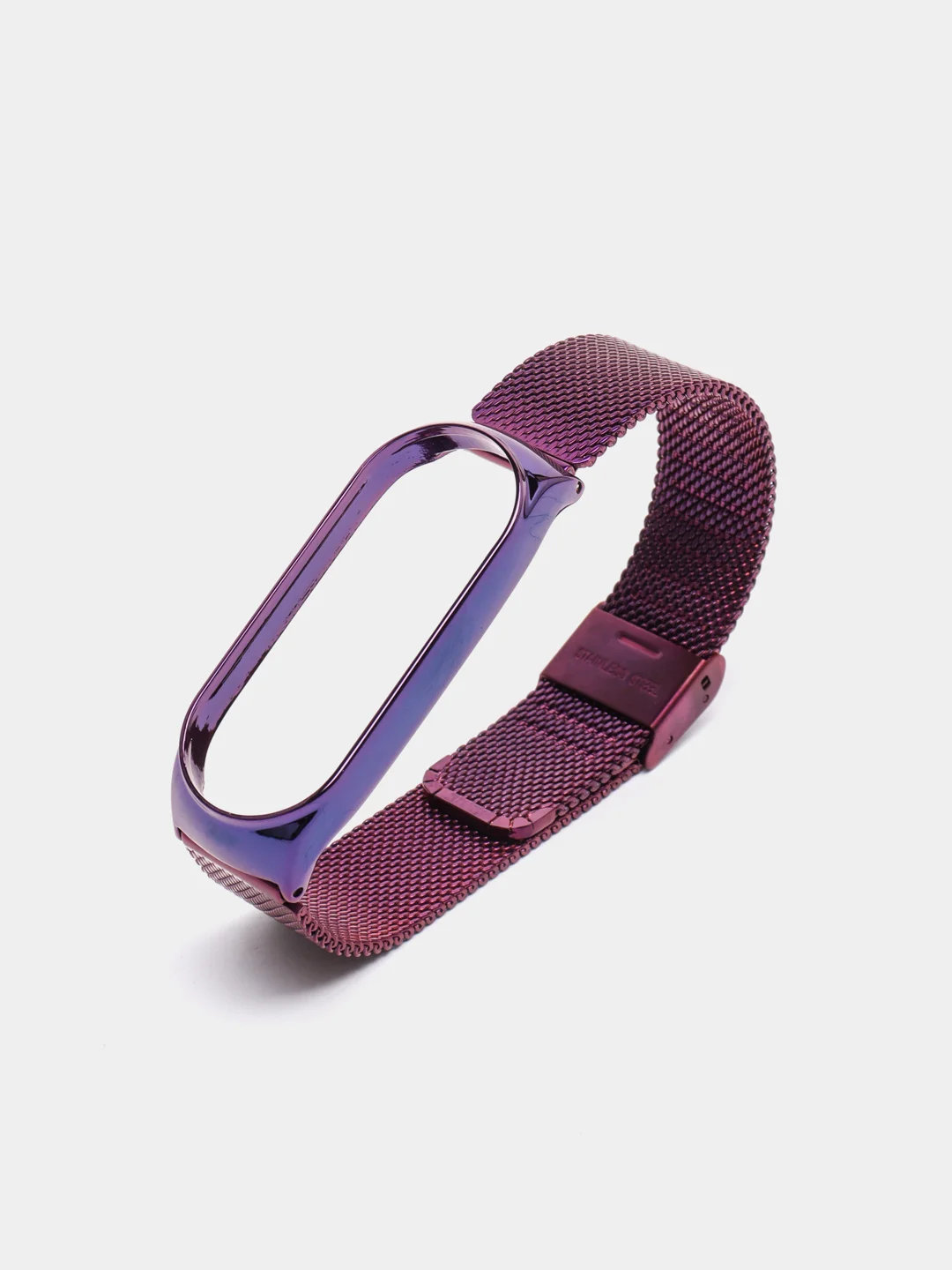Фиолетовый фирменный металлический ремешок для Xiaomi Mi band 3, 4, 5, 6