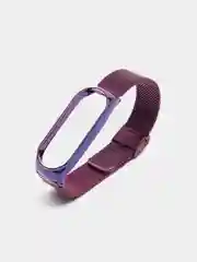 Фиолетовый фирменный металлический ремешок для Xiaomi Mi band 3, 4, 5, 6