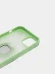 Лайм чехол для iPhone 13, 13 Pro, Pro Max пластиковый полупрозрачный с металлическим кольцом