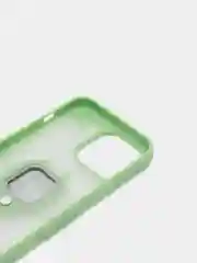 Лайм чехол для iPhone 13, 13 Pro, Pro Max пластиковый полупрозрачный с металлическим кольцом