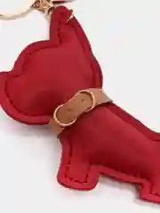 Красный стильный брелок "Собака"