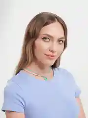 Индиго цепочка-чокер на шею "Мишки", подвестка
