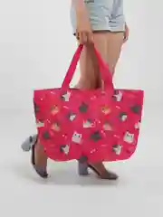 Вишнёвый сумка пляжная, отдел на молнии