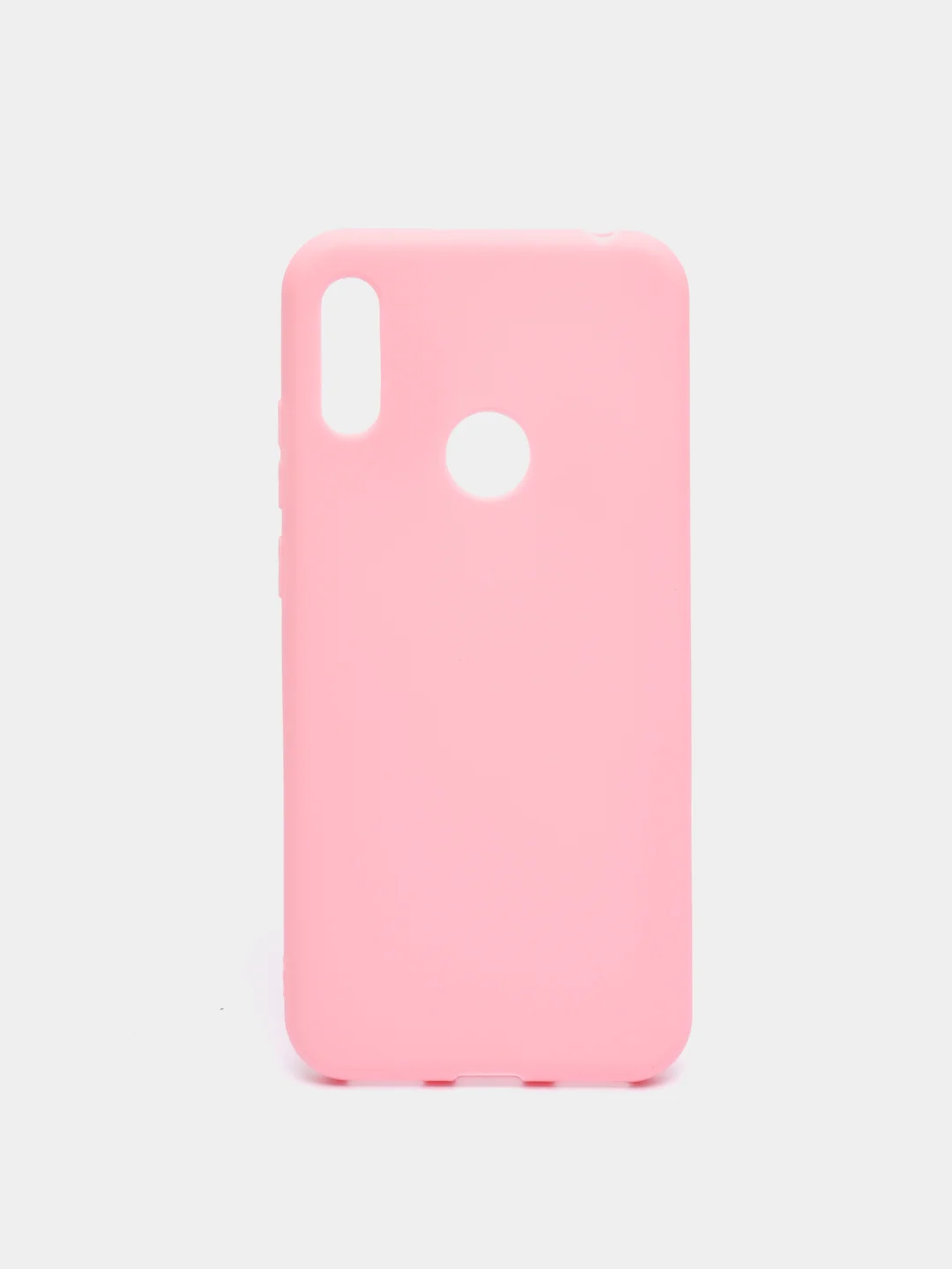 Розовый чехол для Huawei Honor 8A/Y6 2019 силиконовый матовый однотонный