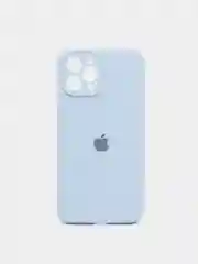 Ледяной чехол Silicone Case для iPhone 12 Pro Max с логотипом закрытый низ