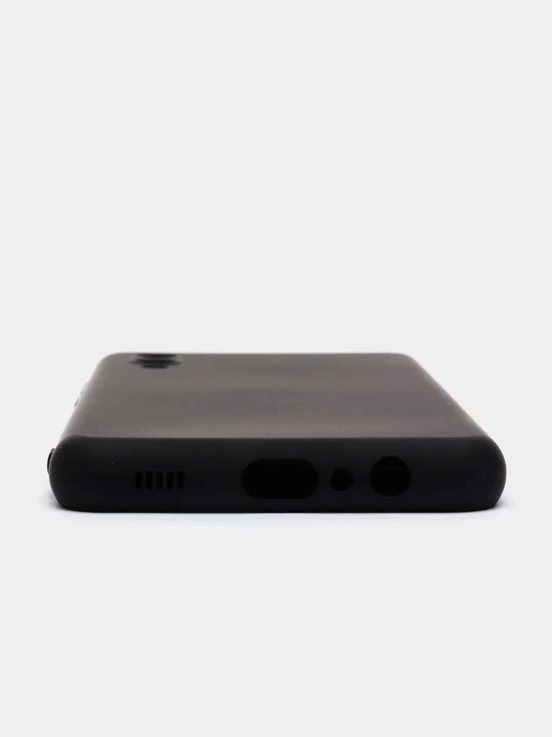 Черный чехол Silicone Cover для Samsung Galaxy A02, силиконовый