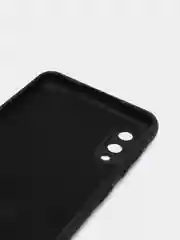 Черный чехол Silicone Cover для Samsung Galaxy A02, силиконовый
