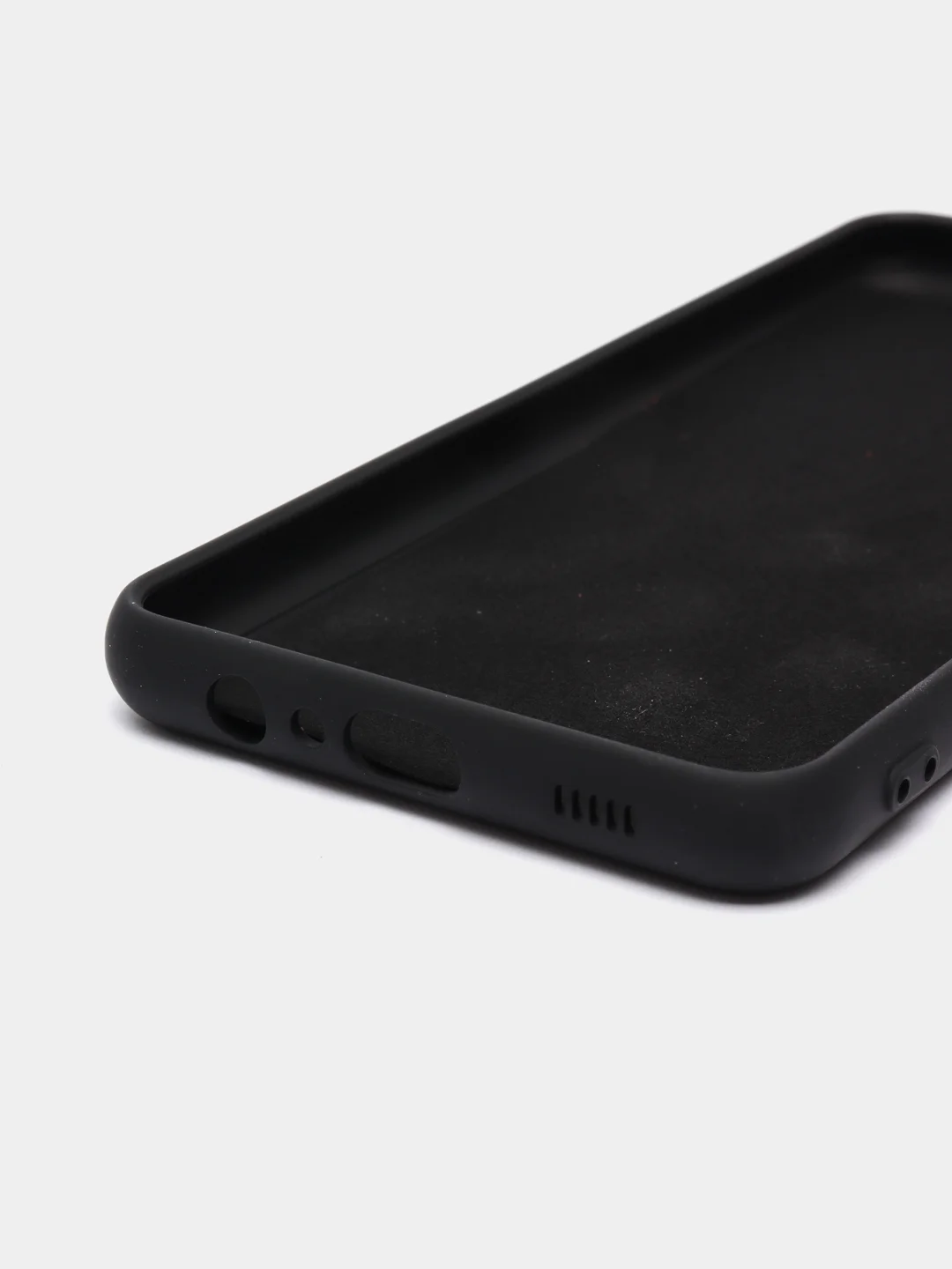Черный чехол Silicone Cover для Samsung Galaxy A02, силиконовый