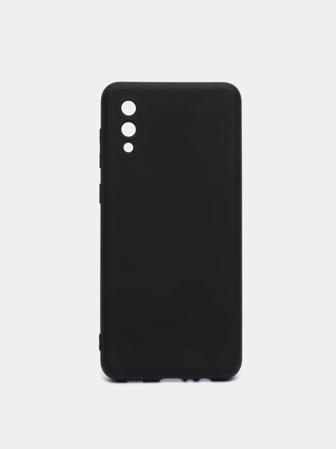 Черный чехол Silicone Cover для Samsung Galaxy A02, силиконовый