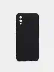 Черный чехол Silicone Cover для Samsung Galaxy A02, силиконовый