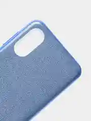 Синий чехол силиконовый с блестками для  Samsung Galaxy A02 2021 Противоударный чехол