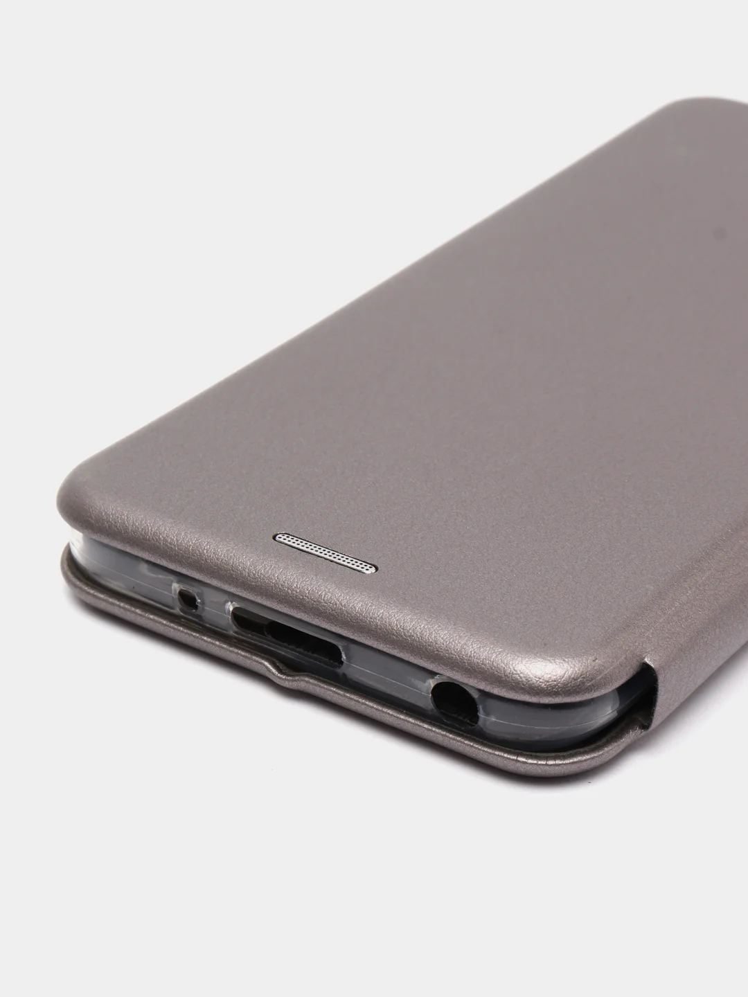 Серебряный чехол-книжка Xiaomi Redmi 10, Сяоми Редми 10