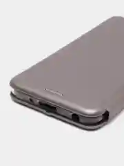 Серебряный чехол-книжка Xiaomi Redmi 10, Сяоми Редми 10