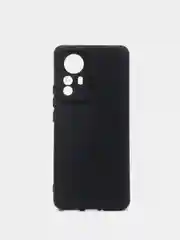 Черный чехол Xiaomi 12 Pro, Сяоми 12 Про, силиконовый, цветной, с мягким подкладом