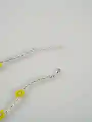 Желтый чокер с цветами/вишенками/пчёлками из бисера