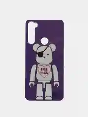 Фиолетовый чехол Xiaomi Redmi Note 8 / Redmi Note 8 2021 силиконовый с рисунком
