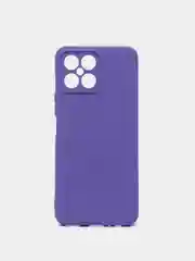 Фиолетовый чехол Honor X8 4G, Хонор Х8 4Г силиконовый, цветной с мягким подкладом