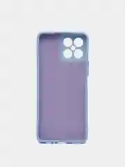 Голубой чехол Honor X8 4G, Хонор Х8 4Г силиконовый, цветной с мягким подкладом
