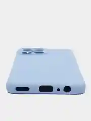 Голубой чехол Honor X8 4G, Хонор Х8 4Г силиконовый, цветной с мягким подкладом