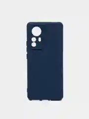 Темно-синий чехол Xiaomi 12 Pro, Сяоми 12 Про, силиконовый, цветной, с мягким подкладом