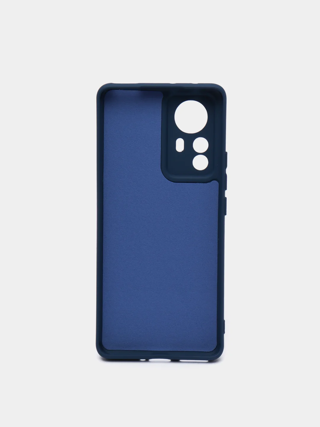 Темно-синий чехол Xiaomi 12 Pro, Сяоми 12 Про, силиконовый, цветной, с мягким подкладом