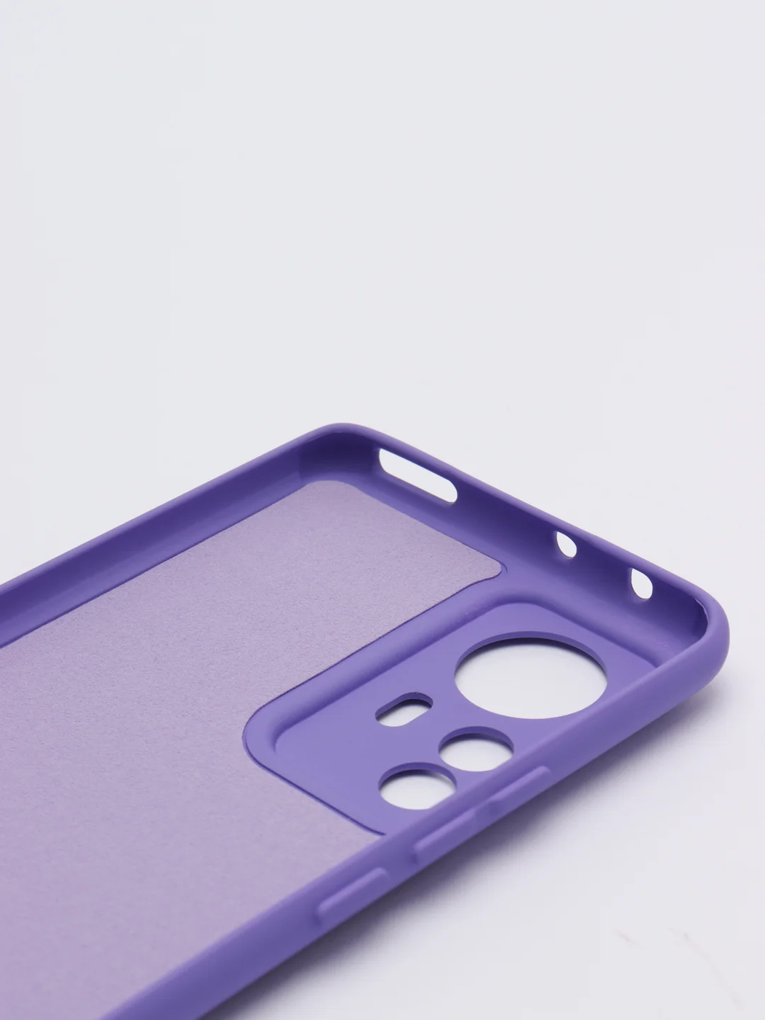 Фиолетовый чехол Xiaomi 12 Pro, Сяоми 12 Про, силиконовый, цветной, с мягким подкладом