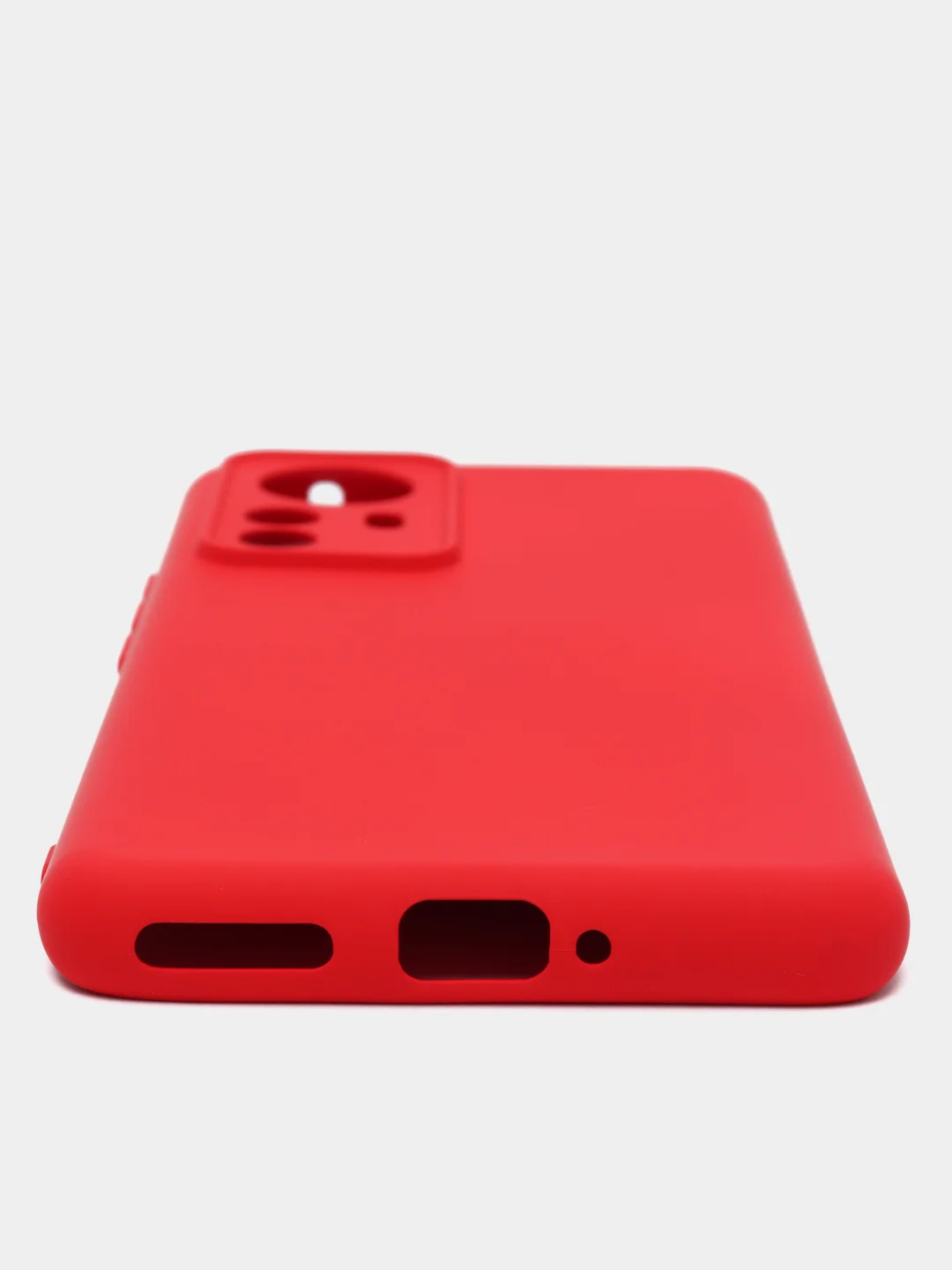 Красный чехол Xiaomi 12 Pro, Сяоми 12 Про, силиконовый, цветной, с мягким подкладом