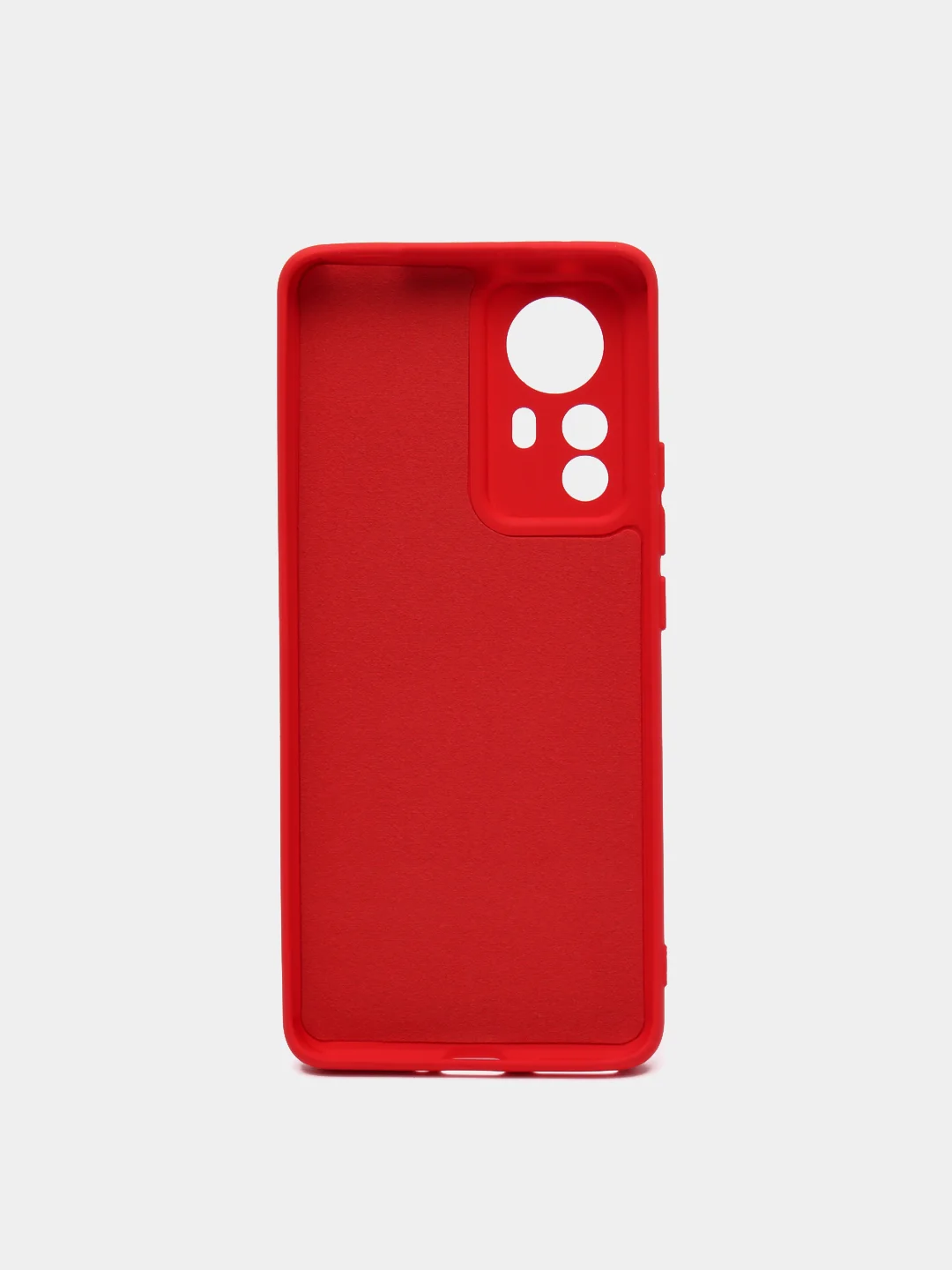 Красный чехол Xiaomi 12 Pro, Сяоми 12 Про, силиконовый, цветной, с мягким подкладом