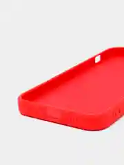 Красный силиконовый чехол с шёлковым покрытием для iPhone 13 Mini, 13 Pro Max