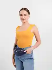 Синий сумка-бананка поясная, сумка через плечо, мужская, женская