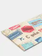 Бежевый конверт для денег мужской "С днем рождения!"