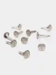 Серебряный брадс фигурный для творчества и скрапбукинга, 10 штук