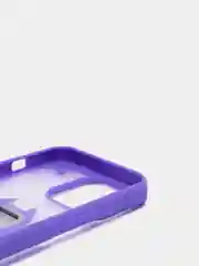 Фиолетовый чехол для iPhone 13, 13 Pro, Pro Max пластиковый полупрозрачный с металлическим кольцом