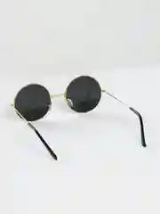 Золотой солнцезащитные очки, круглые